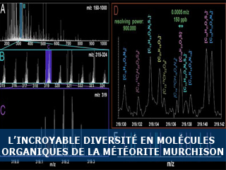L’incroyable diversité en molécules organiques de la météorite Murchison : de nouvelles données !
