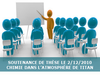 Soutenance de thèse : photochimie de l’atmosphère de Titan