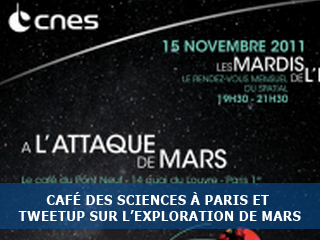 Café des sciences à Paris et Tweetup sur l’exploration de Mars