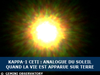 Kappa 1 Ceti : un analogue du Soleil quand la vie est apparue sur Terre