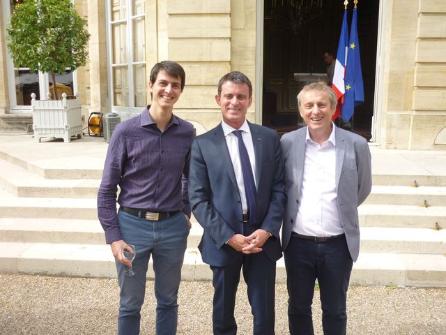 Aurélien Fresneau, Manuel Valls et Thierry Chiavassa